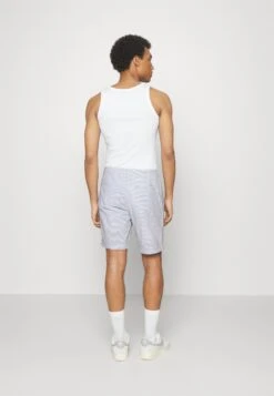 Pier One Pleated Seersucker Short - Shorts - Blue -Pier One Mode Outlet Tienda 0505307b83204187a2876ecbcc2f0c68