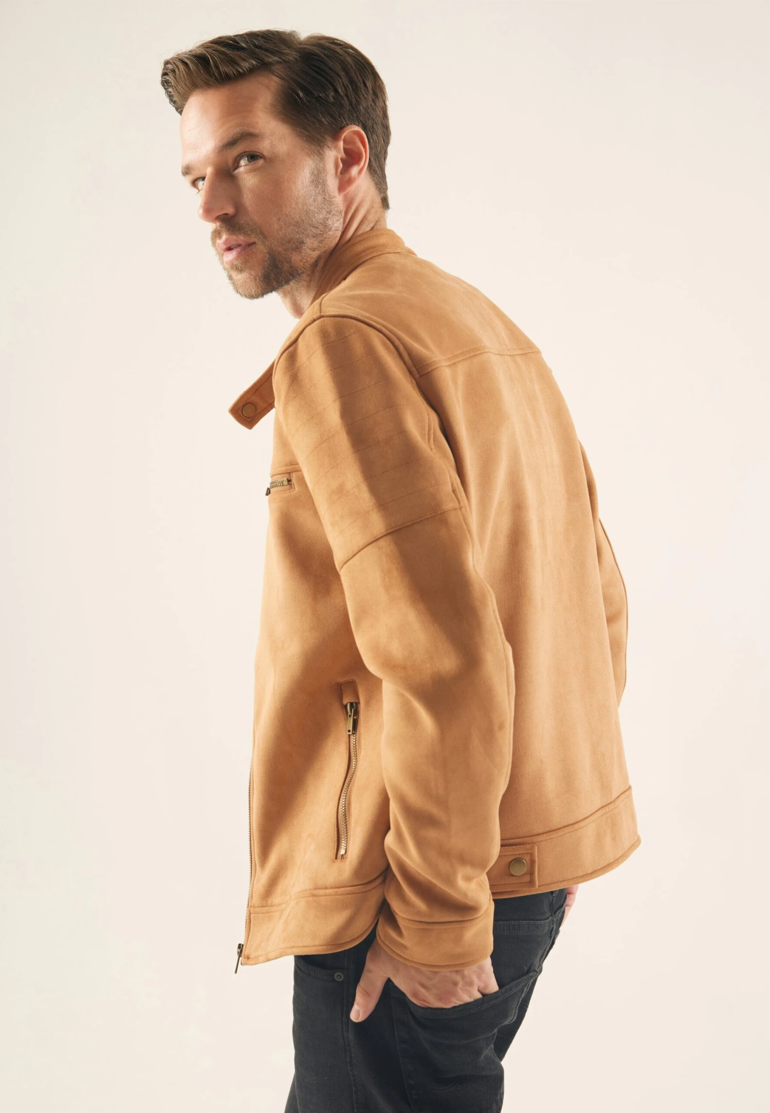 Pier One Chaqueta De Cuero Sintético - Cognac 3 Pier One Chaqueta De Cuero Sintético - Cognac - Imagen 3