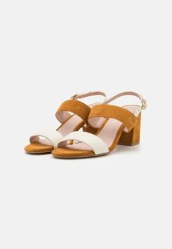 Pier One Leather- Sandalias - White/Cognac -Pier One Mode Outlet Tienda 1342743762264bc58174535dd46482c5