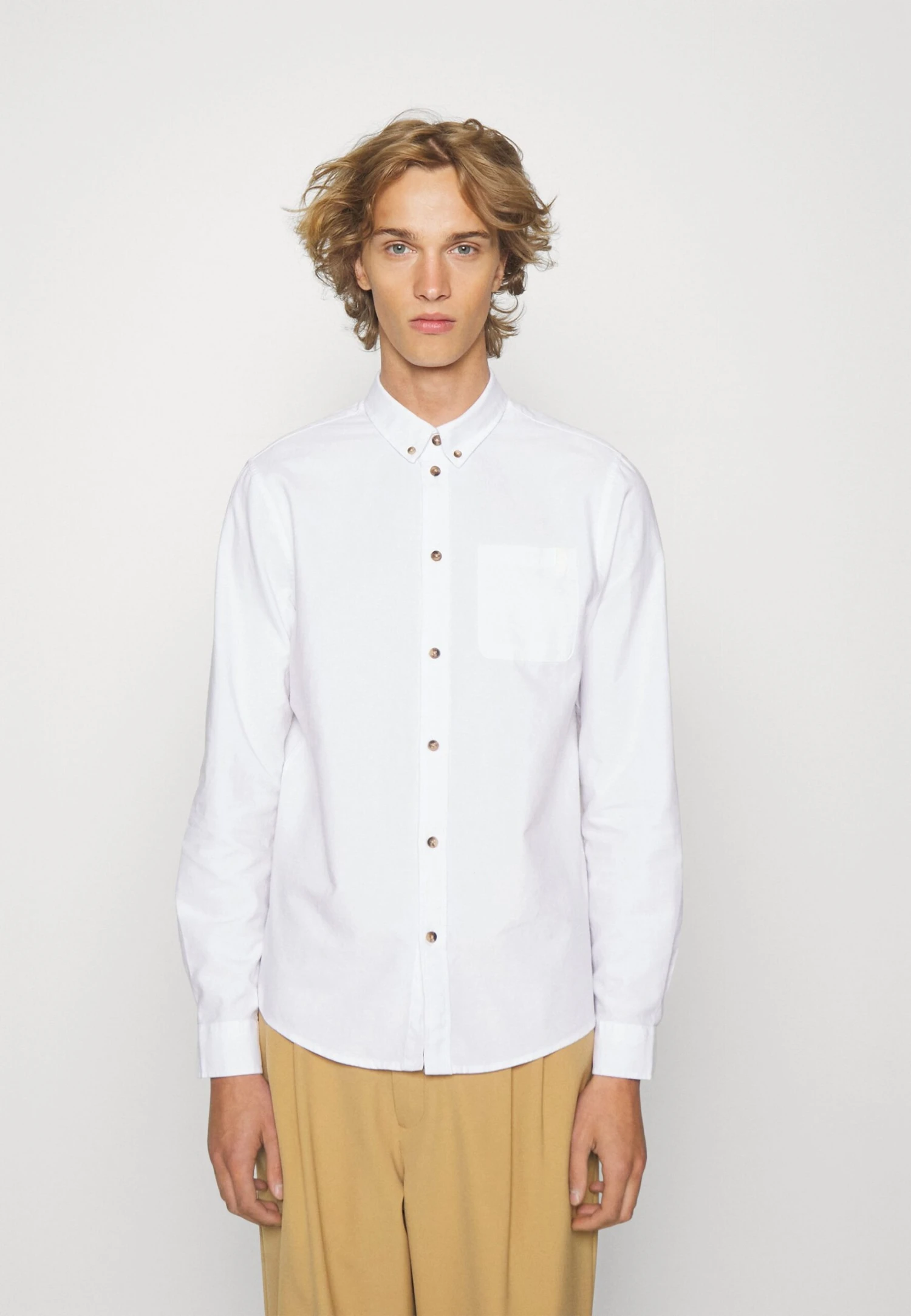 Pier One 2 Pack - Camisa - White/Light Blue 4 Pier One 2 Pack - Camisa - White/Light Blue - Imagen 4