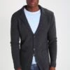 Pier One Chaqueta De Punto - Mottled Dark Grey