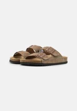 Pier One Leather Unisex - Pantuflas - Stone -Pier One Mode Outlet Tienda 175fe328bc5c4536a1efd32998a7fa78