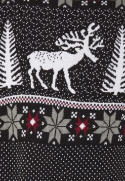 Pier One Wintery Christmas Jumper- Jersey De Punto - Black -Pier One Mode Outlet Tienda 19b4f5f8cc11462394392012199e9096