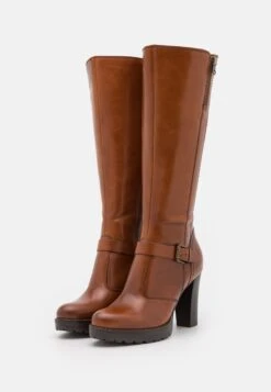 Pier One Leather- Botas De Tacón - Cognac -Pier One Mode Outlet Tienda 1e904b13bbe04b61b591958331895eb3