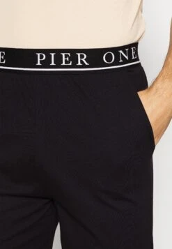 Pier One Pantalón De Pijama - Black -Pier One Mode Outlet Tienda 1e9dc1d7f16140e7aa8f61ed340d94bd
