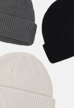 Pier One Unisex 3 Pack - Gorro - Black/Dark Grey/Off-White/ -Pier One Mode Outlet Tienda 227c946f16e945278f07dcddf0a935a2