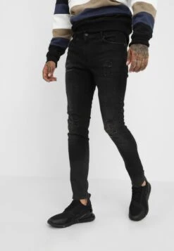Pier One Vaqueros Pitillo - Black Denim