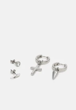 Pier One 3 Pack Unisex - Pendientes - Silver-Coloured -Pier One Mode Outlet Tienda 3cd8712c5f384a889eb27469ebf636c4