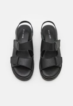 Pier One Leather- Sandalias - Black -Pier One Mode Outlet Tienda 416cf047752b46fead206d52841da020