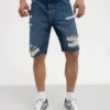 Pier One Shorts Vaqueros - Dark Blue Denim