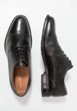 Pier One Leather - Zapatos Con Cordones - Black -Pier One Mode Outlet Tienda 4553c297e29a4481b8d888939e3e386c