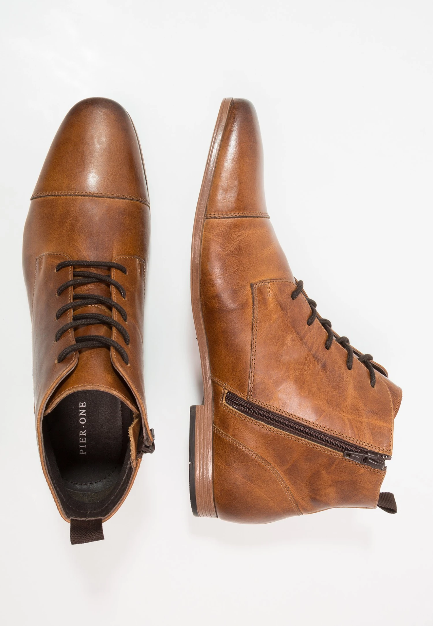 Pier One Botines Con Cordones - Cognac 2 Pier One Botines Con Cordones - Cognac - Imagen 2