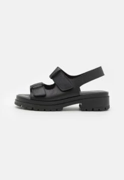 Pier One Leather- Sandalias - Black -Pier One Mode Outlet Tienda 524c67576de14c3da6bf528352be4975