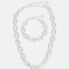 Pier One Set Unisex - Collar - Silver-Coloured