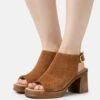Pier One Leather - Sandalias Con Plataforma - Cognac