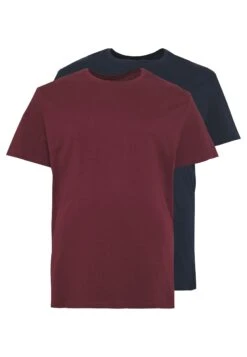Pier One 2 Pack - Camiseta Básica - Dark Blue/Bordeaux -Pier One Mode Outlet Tienda 5ca9e549eb7442b1ada1ae81856f1fde