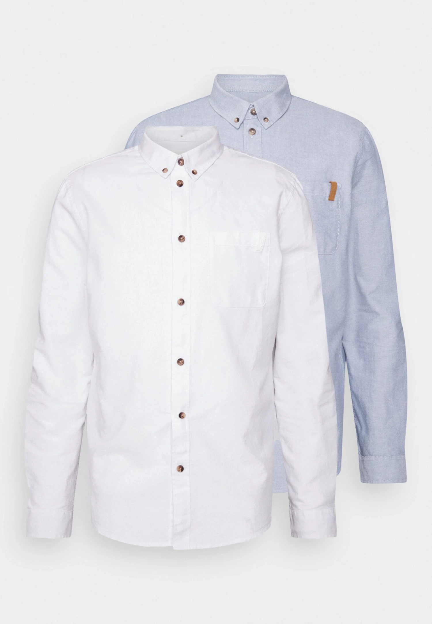 Pier One 2 Pack - Camisa - White/Light Blue 3 Pier One 2 Pack - Camisa - White/Light Blue - Imagen 3