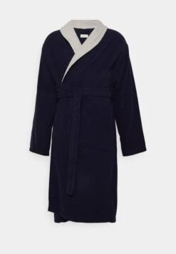 Pier One Shawl Towel Bathrobe - Albornoz -Dark Blue -Pier One Mode Outlet Tienda 67f610d064e84b5daaa9a12f82d45b4b