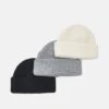 Pier One Unisex 3 Pack - Gorro - Black/White/Grey