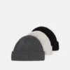 Pier One Unisex 3 Pack - Gorro - Black/Dark Grey/Off-White/