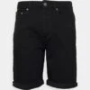 Pier One Shorts Vaqueros - Black Denim