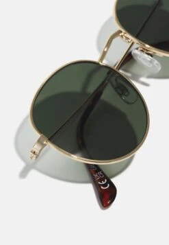 Pier One Unisex - Gafas De Sol - Gold-Coloured/Green -Pier One Mode Outlet Tienda 757cc522f0d64d40943756228eeb0e2f