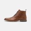 Pier One Leather - Botines Con Cordones -Camel