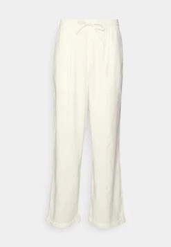 Pier One Drawcord Trousers Linen Blend - Pantalones - White -Pier One Mode Outlet Tienda 82865836bb5b4fff94da44c3eaf1558d