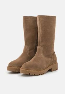Pier One Leather Winter Boot - Botas - Taupe -Pier One Mode Outlet Tienda 83df9d01add942eaabb452a58120a742
