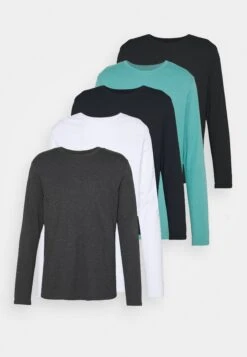Pier One 5 Pack - Camiseta De Manga Larga - Dark Blue/Turquoise/White 12 Pier One 5 Pack - Camiseta De Manga Larga - Dark Blue/Turquoise/White -Pier One Mode Outlet Tienda 852b1adeb3684c1fb9aafb1a1a50eb45