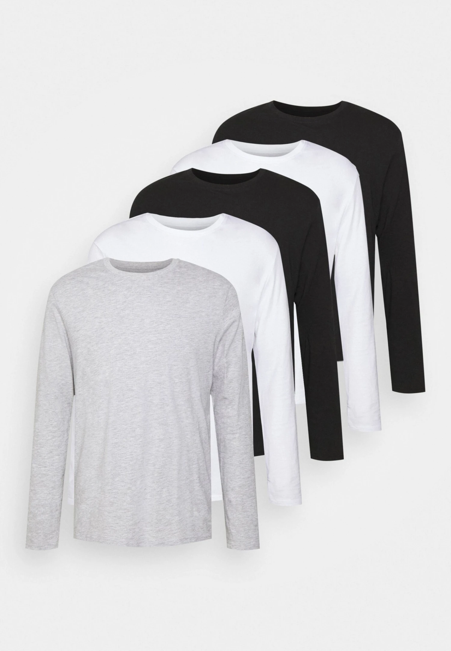 Pier One 5 Pack - Camiseta De Manga Larga - Light Grey/White/Black 7 Pier One 5 Pack - Camiseta De Manga Larga - Light Grey/White/Black - Imagen 7