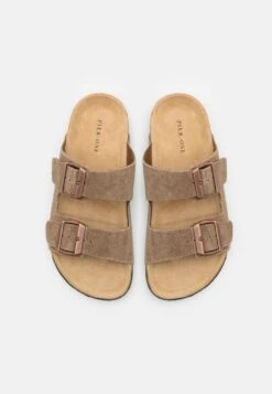 Pier One Leather Unisex - Pantuflas - Stone -Pier One Mode Outlet Tienda 8a668f54d8c54cffbe49465b492ae069