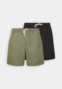 Pier One 2 Pack - Shorts - Olive/Black -Pier One Mode Outlet Tienda 8f4f659af78442c185d8dbca74fb1591