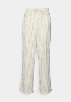 Pier One Drawcord Trousers Linen Blend - Pantalones - Off-White -Pier One Mode Outlet Tienda 976f1ac0d05743c092e5a017af8c58d1