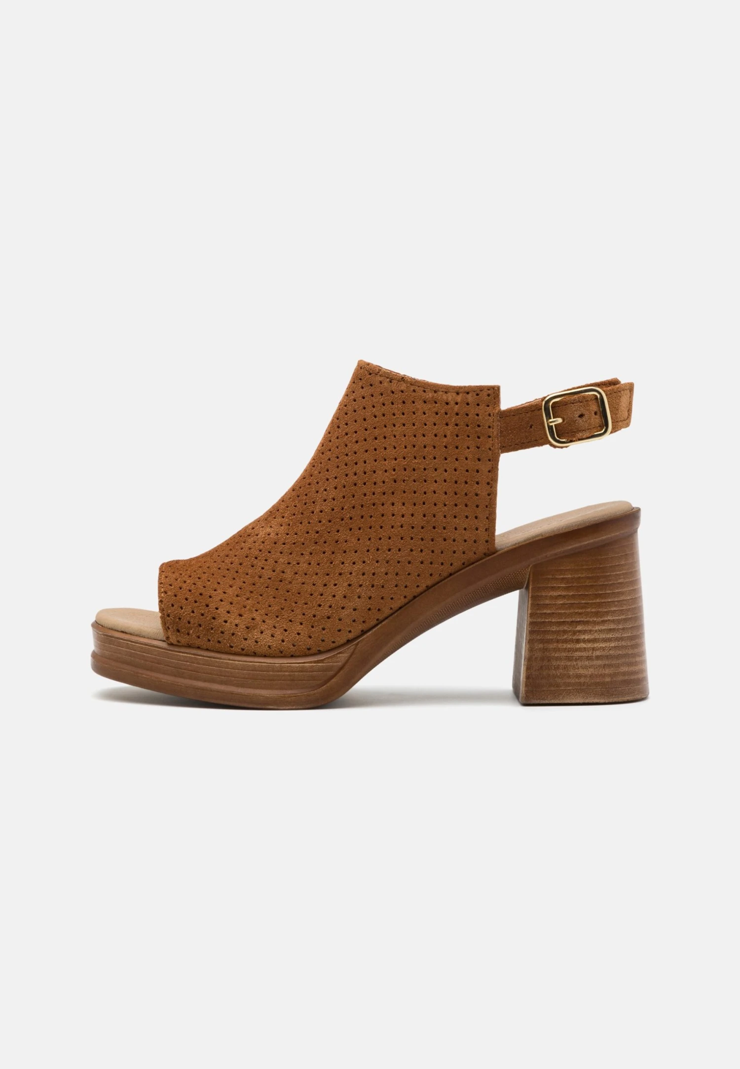 Pier One Leather - Sandalias Con Plataforma - Cognac 2 Pier One Leather - Sandalias Con Plataforma - Cognac - Imagen 2
