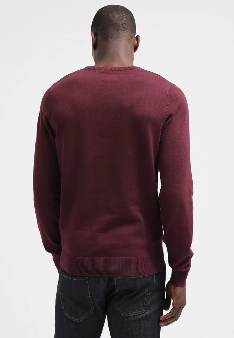 Pier One Basic Crewneck - Jersey De Punto - Bordeaux 3 Pier One Basic Crewneck - Jersey De Punto - Bordeaux - Imagen 3