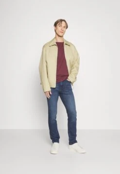 Pier One 5 Pack - Camiseta Básica - Bordeaux/Dark Green/Dark Blue