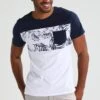 Pier One Camiseta Estampada - Navy/White