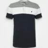 Pier One Polo - Grey/White/Dark Blue