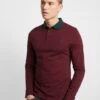 Pier One Muscle Fit - Polo - Bordeaux