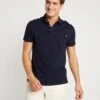 Pier One Tricolore Trim- Polo - Dark Blue